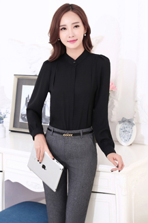 女士修身職業長袖襯衫定做 女士修身職業長袖襯衫定做