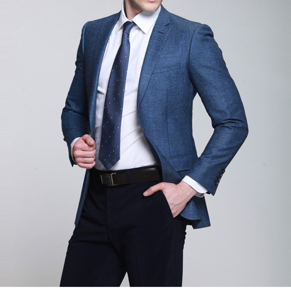 藍(lán)色男士正裝