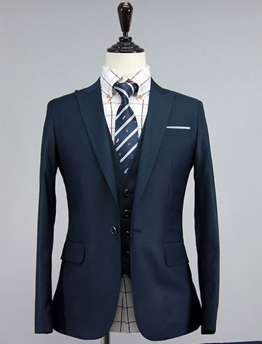 藏藍色西服定制