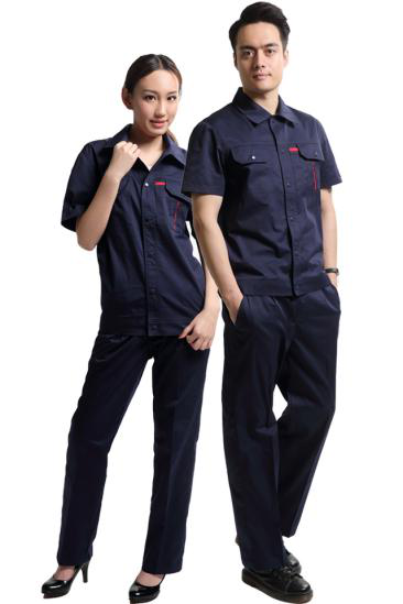 夏季時尚新款員工工作服定制